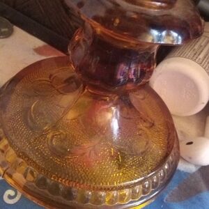 Amber Glass Art Piece